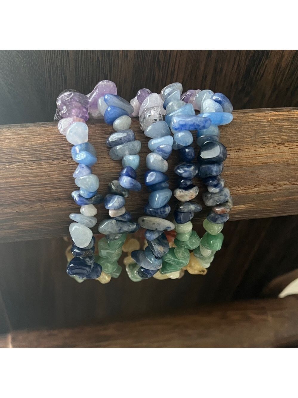 Chakra chips bracelet